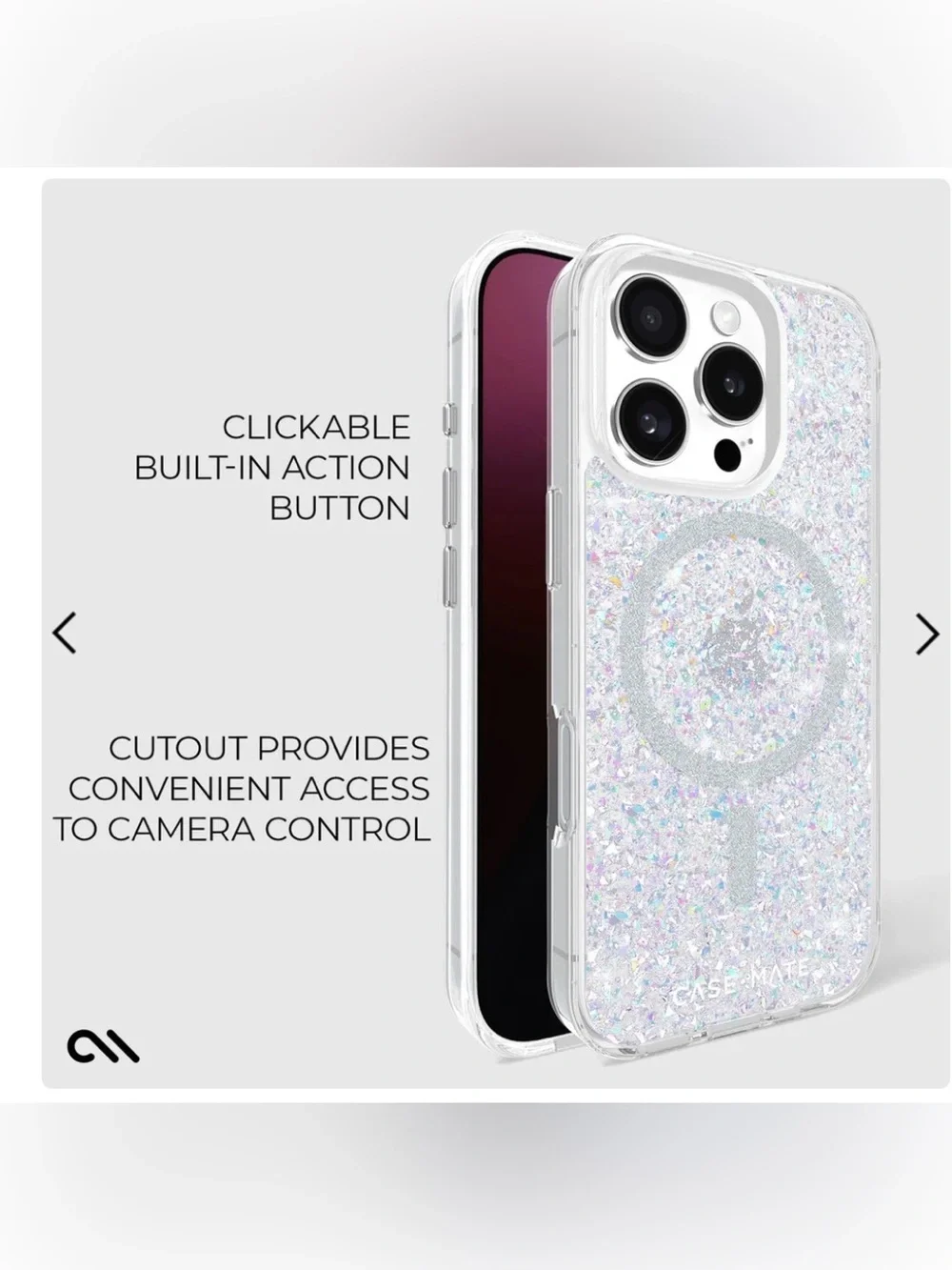 NEW CaseMate Twinkle Disco MagSafe iPhone 16 Pro Case NWT